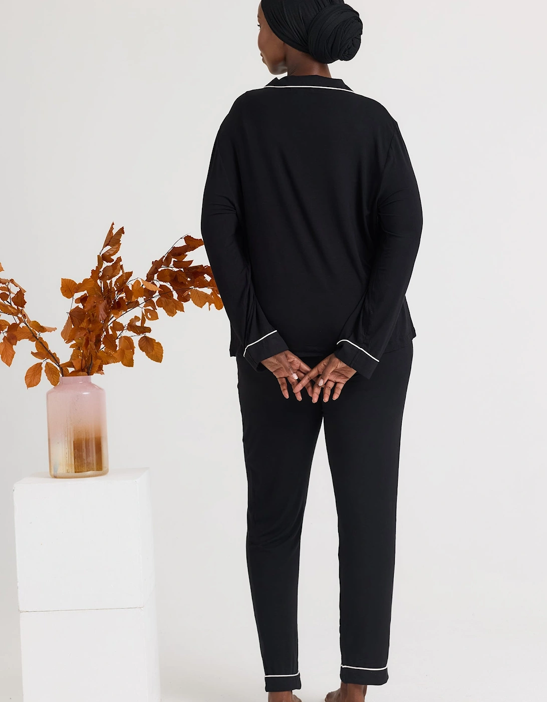 Bamboo Pyjama Set in Black