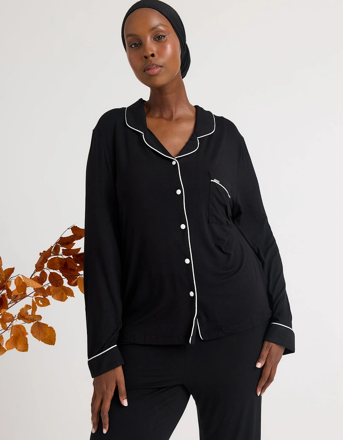 Bamboo Pyjama Set in Black