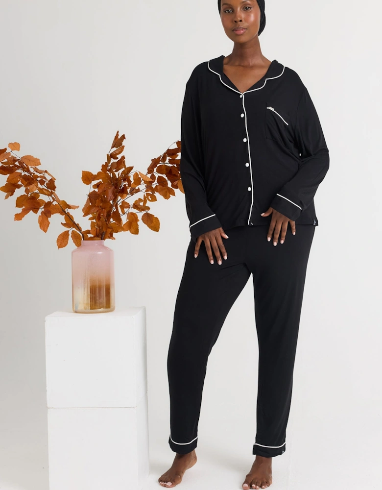 Bamboo Pyjama Set in Black