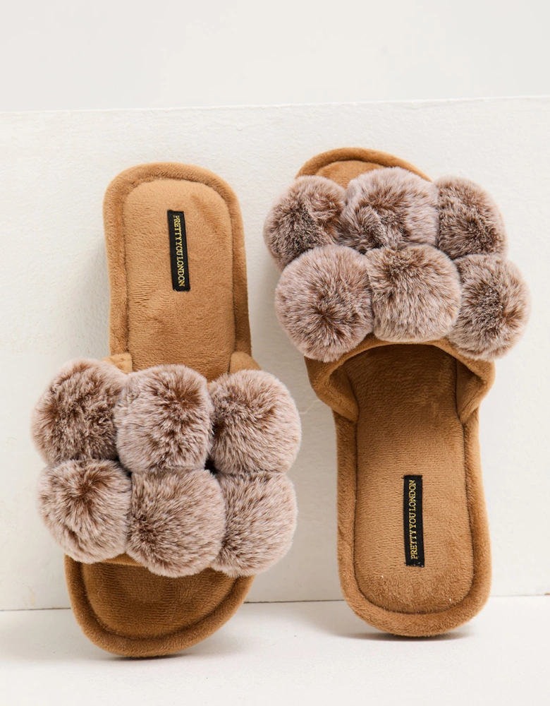 Dolly Slippers in Caramel