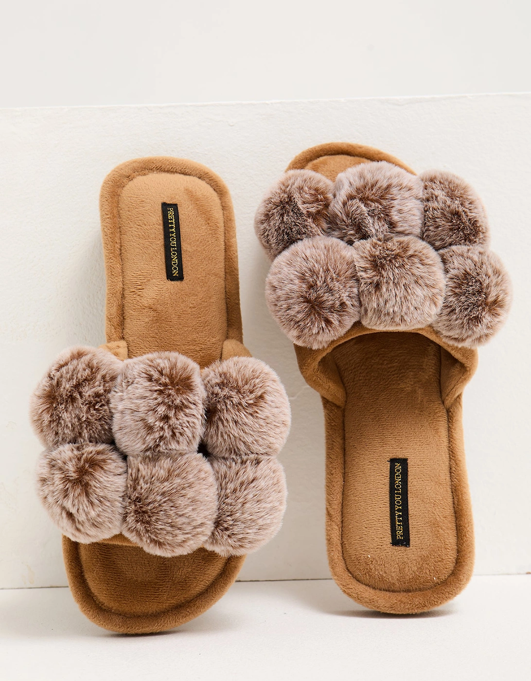 Dolly Slippers in Caramel