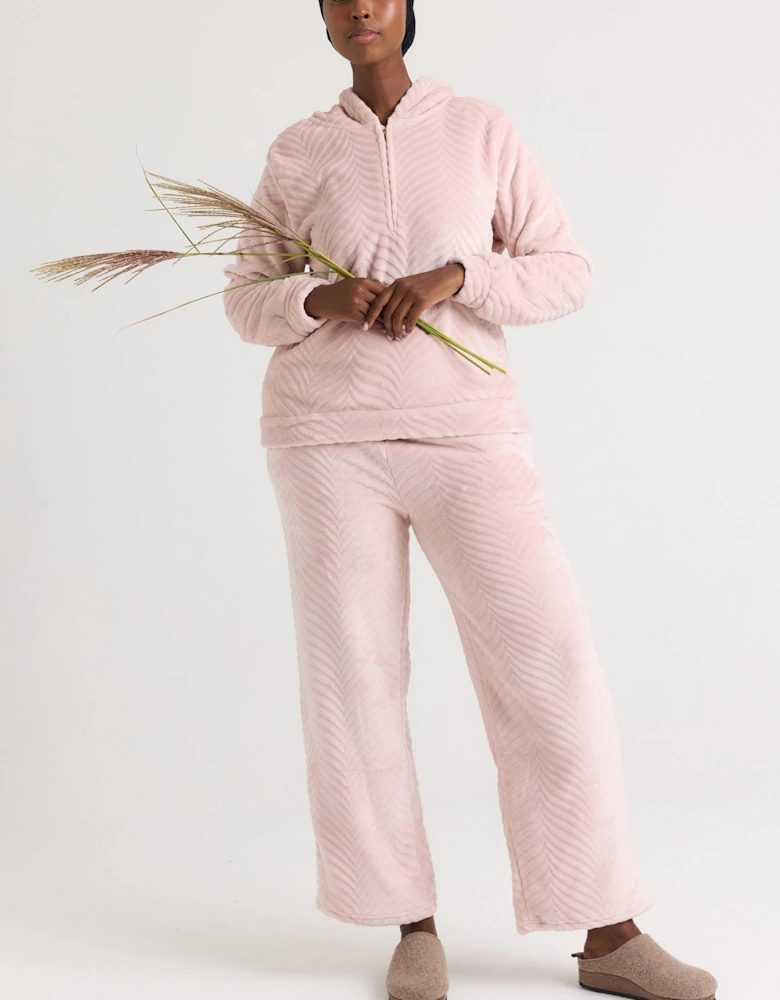 Cosy Chevron Lounge Suit in Rose