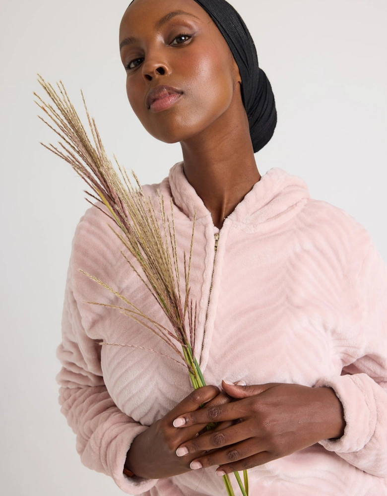Cosy Chevron Lounge Suit in Rose