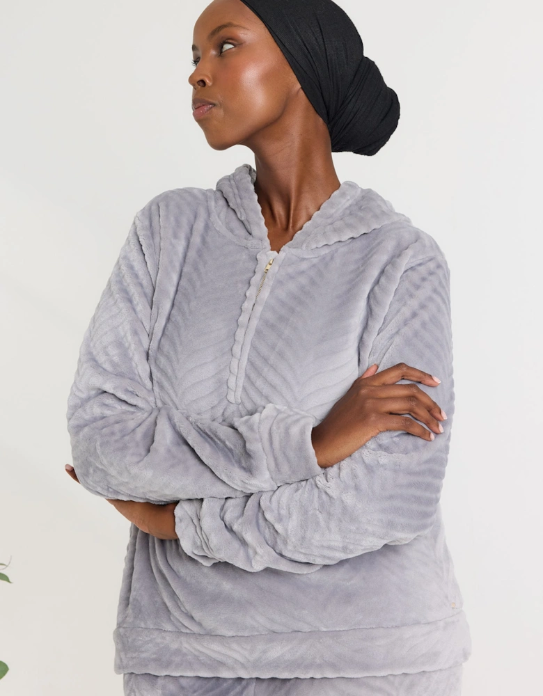 Cosy Chevron Lounge Suit in Shale Grey