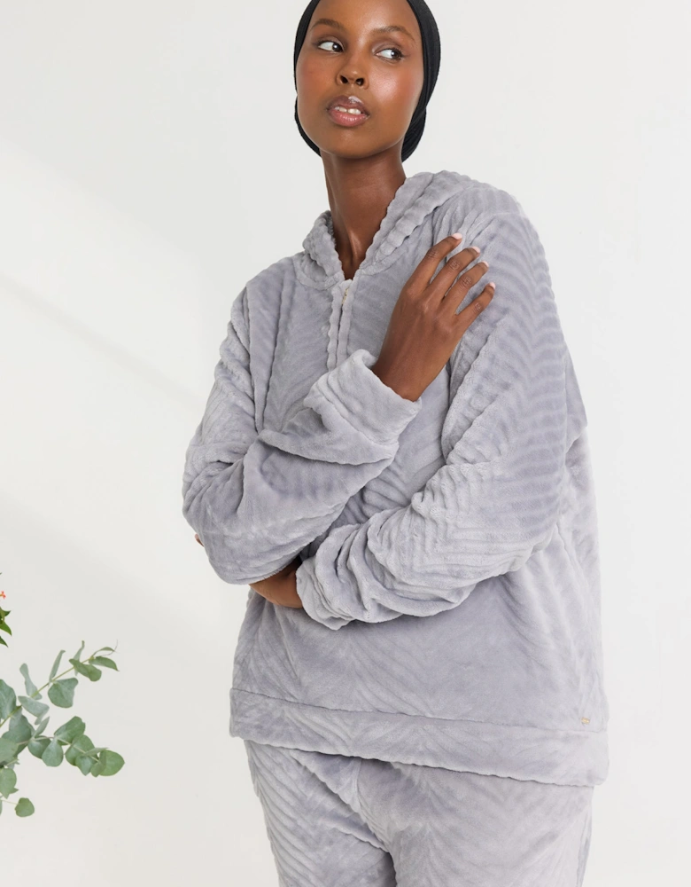 Cosy Chevron Lounge Suit in Shale Grey