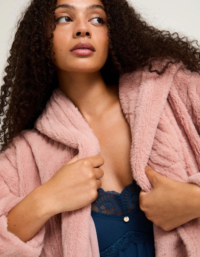 Cloud Dressing Gown in Dusky Pink