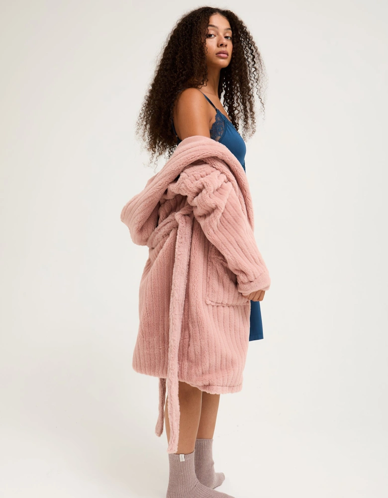 Cloud Dressing Gown in Dusky Pink