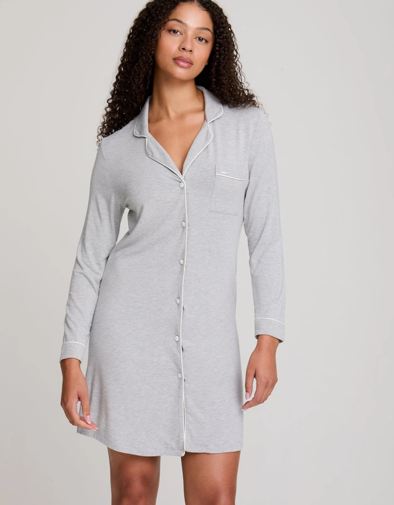 Bamboo Nightshirt in Grey Marl