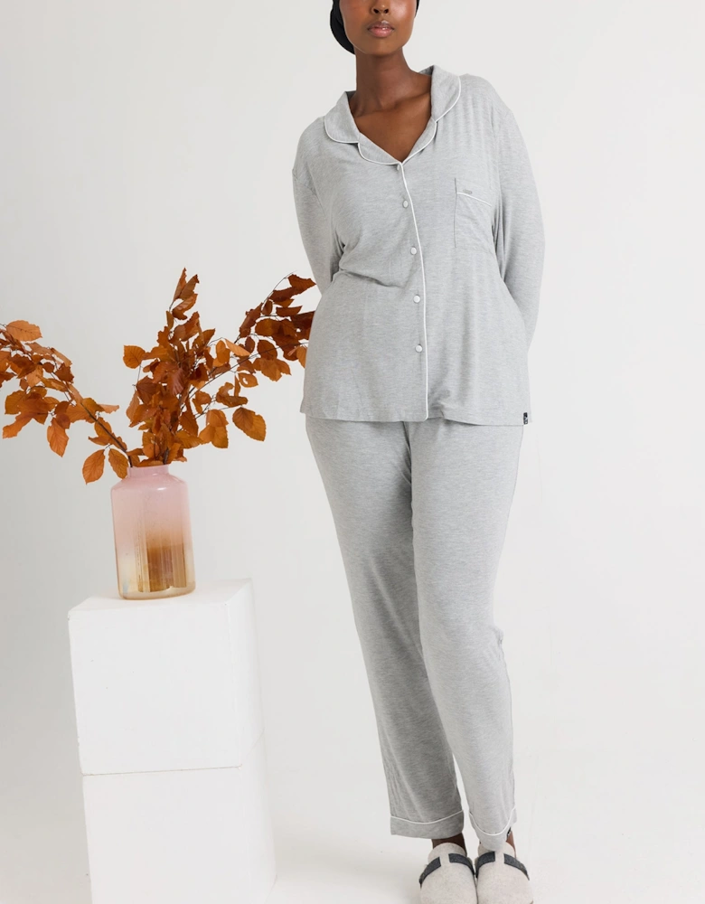 Bamboo Pyjama Set in Grey Marl