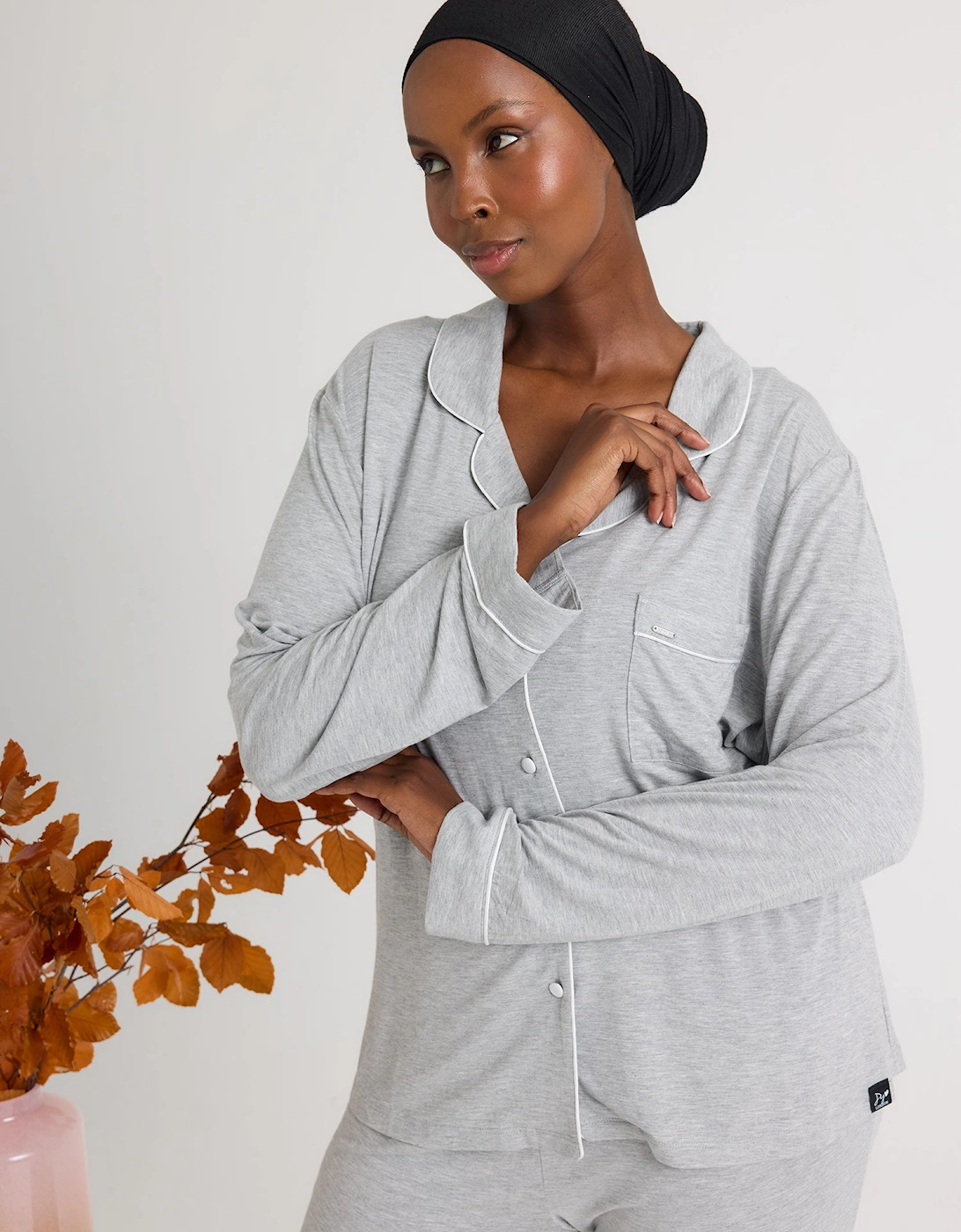 Bamboo Pyjama Set in Grey Marl