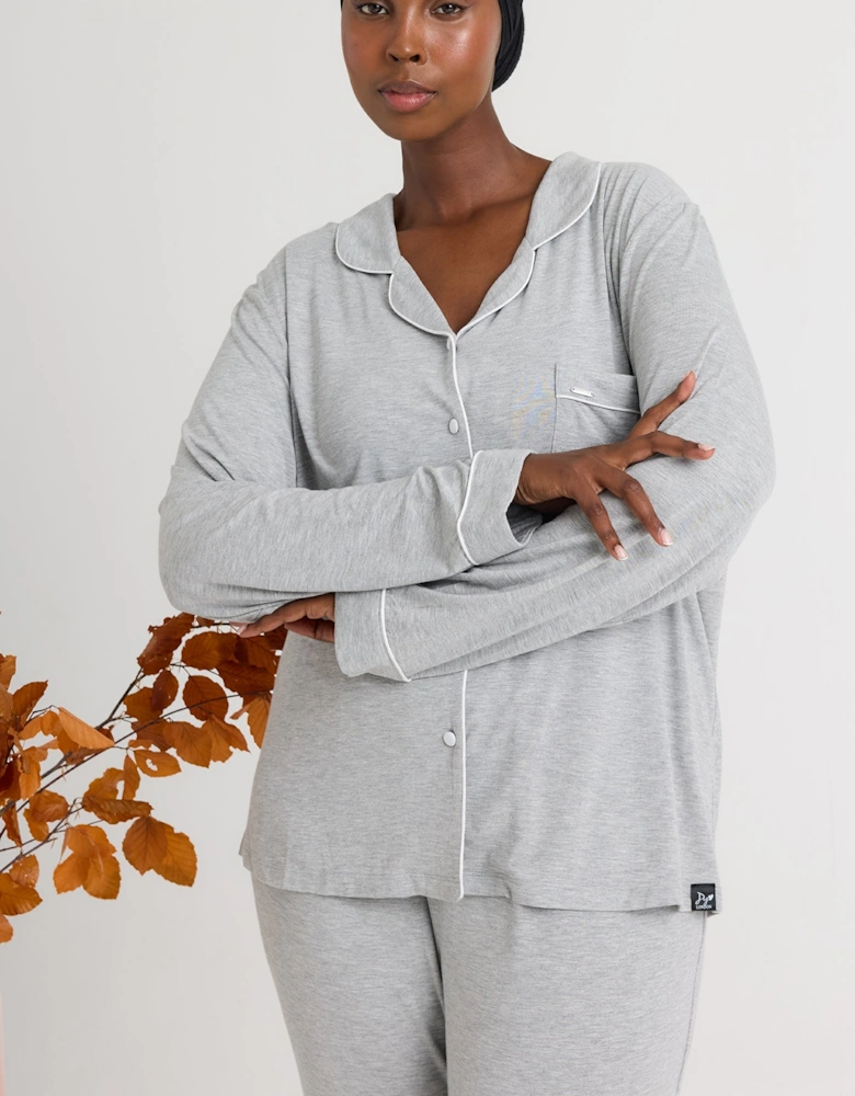 Bamboo Pyjama Set in Grey Marl