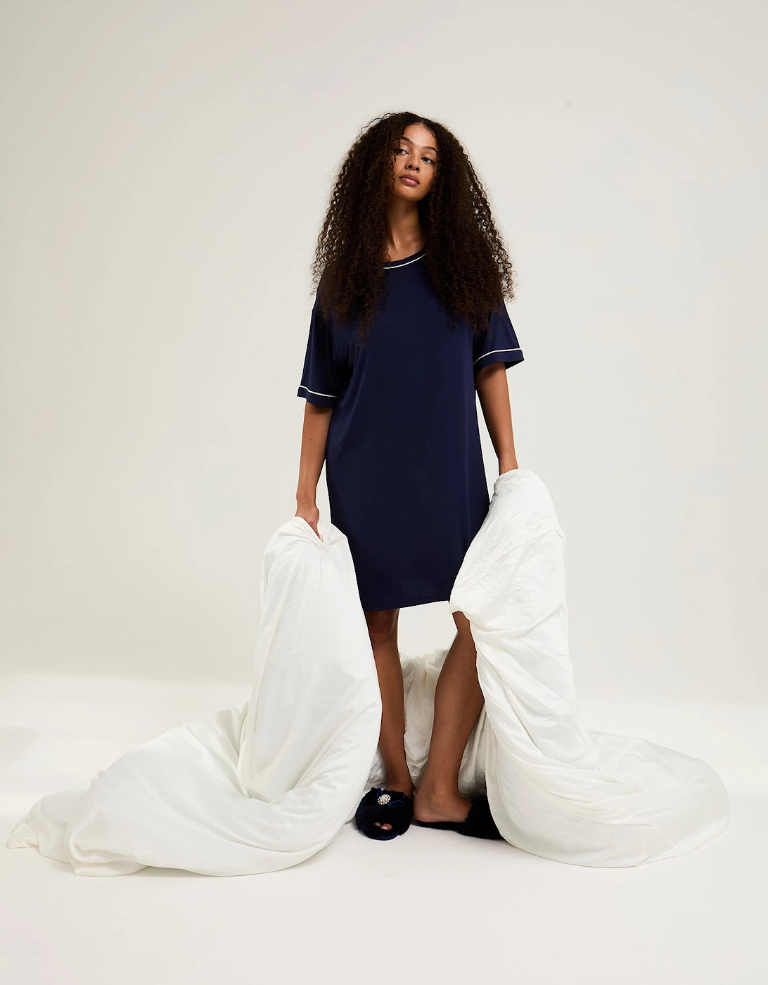 Bamboo Classic Tee Dress in Midnight, 7 of 6