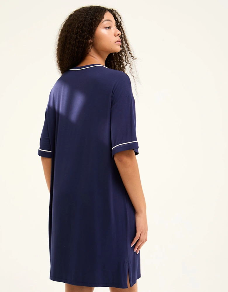 Bamboo Classic Tee Dress in Midnight