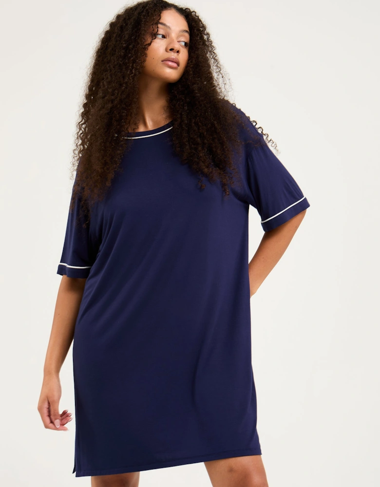 Bamboo Classic Tee Dress in Midnight