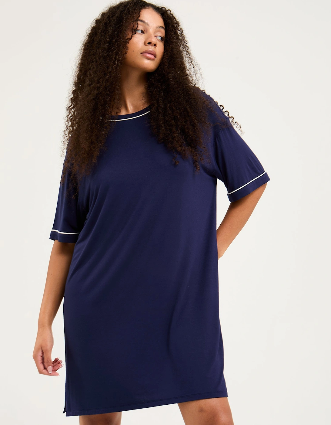 Bamboo Classic Tee Dress in Midnight