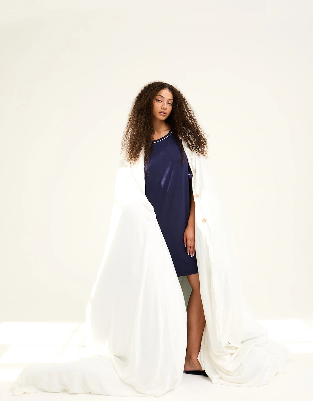 Bamboo Classic Tee Dress in Midnight