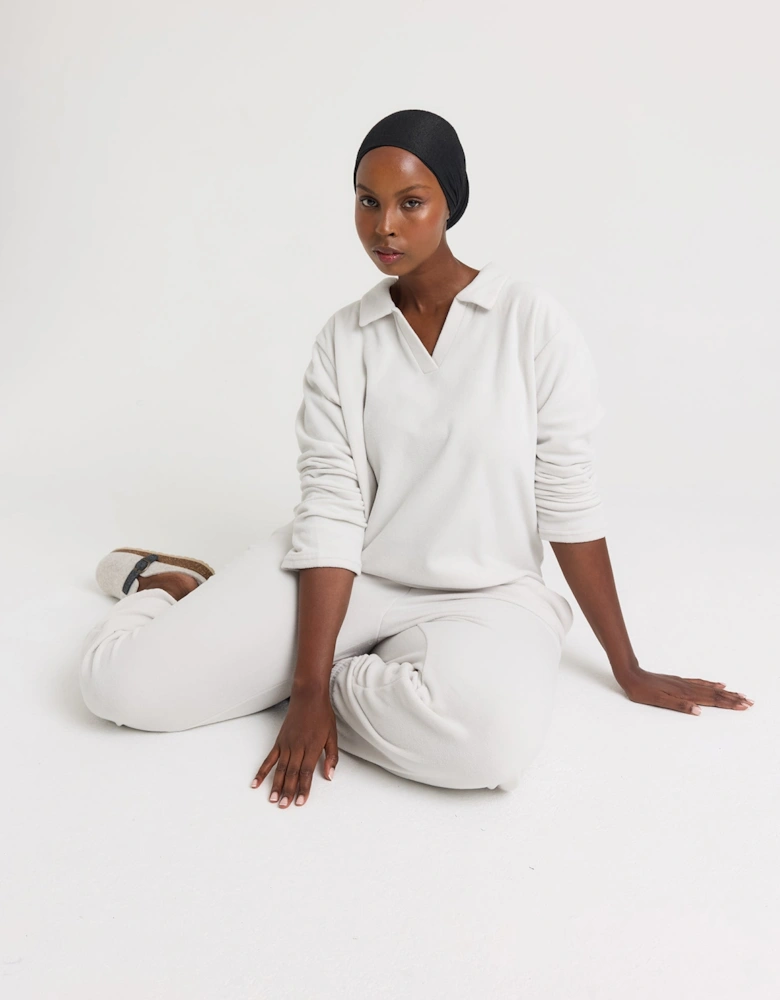 Fleece Lounge Set in Stone