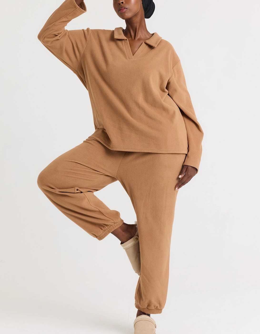 Fleece Lounge Set in Tan, 7 of 6