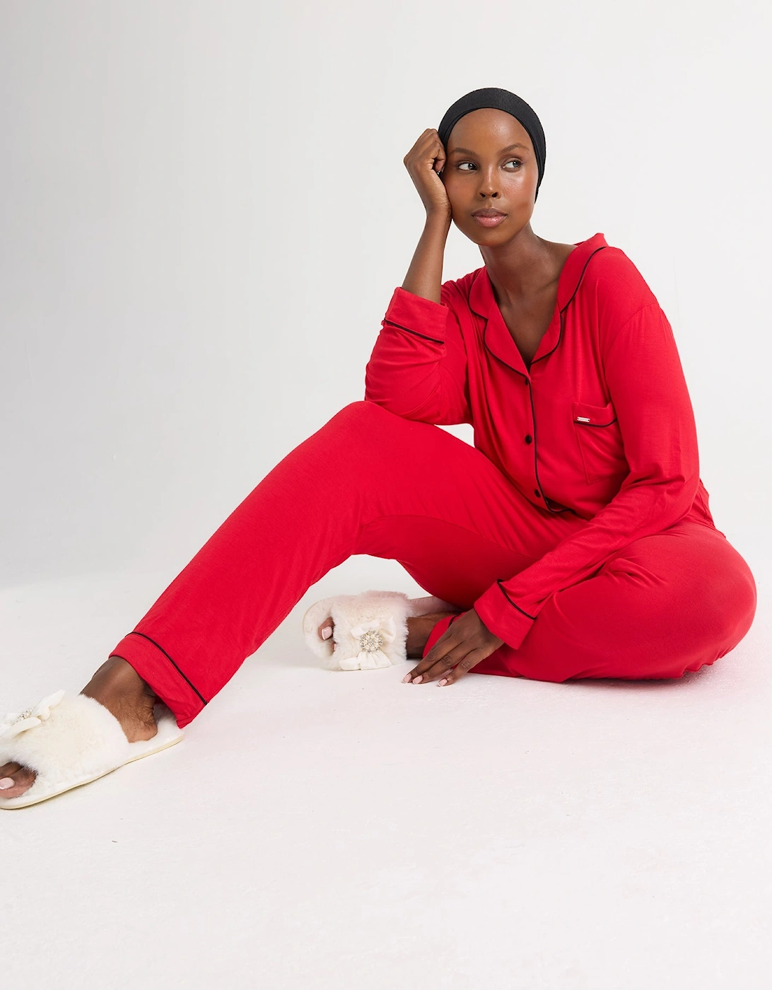 Bamboo Pyjama Set in Red