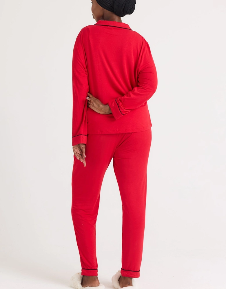 Bamboo Pyjama Set in Red