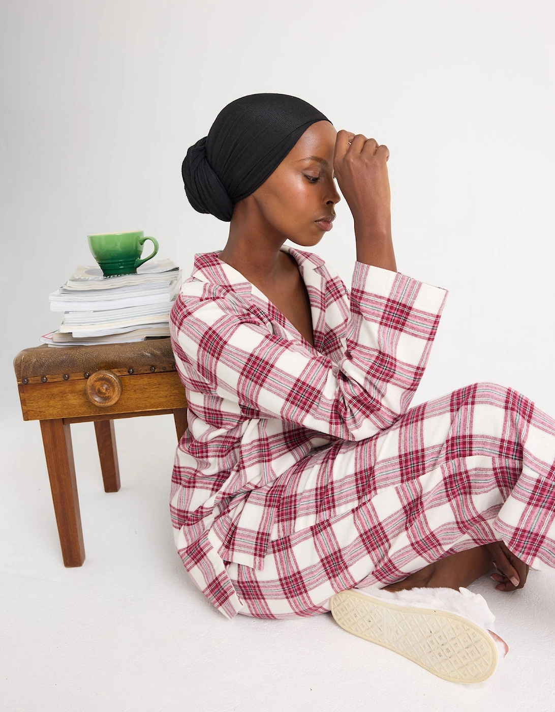 Plaid Pyjama Set in Stone