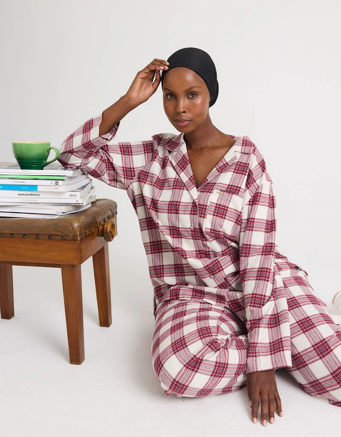Plaid Pyjama Set in Stone