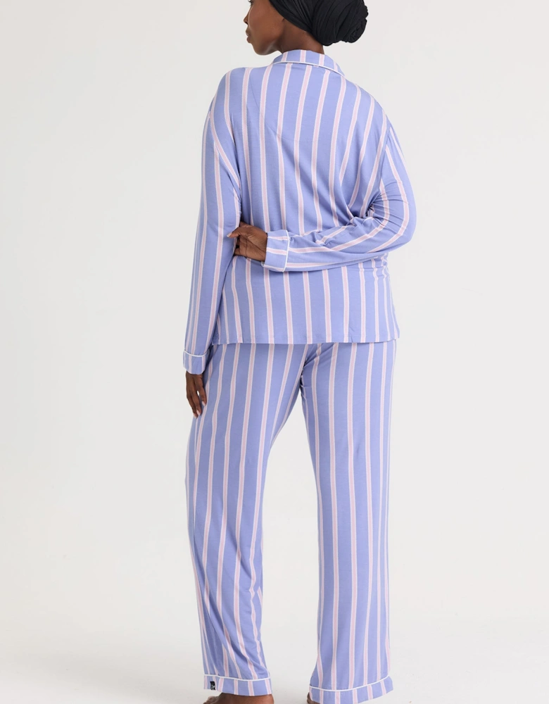 Bamboo Pyjama Set in Heather Stripe