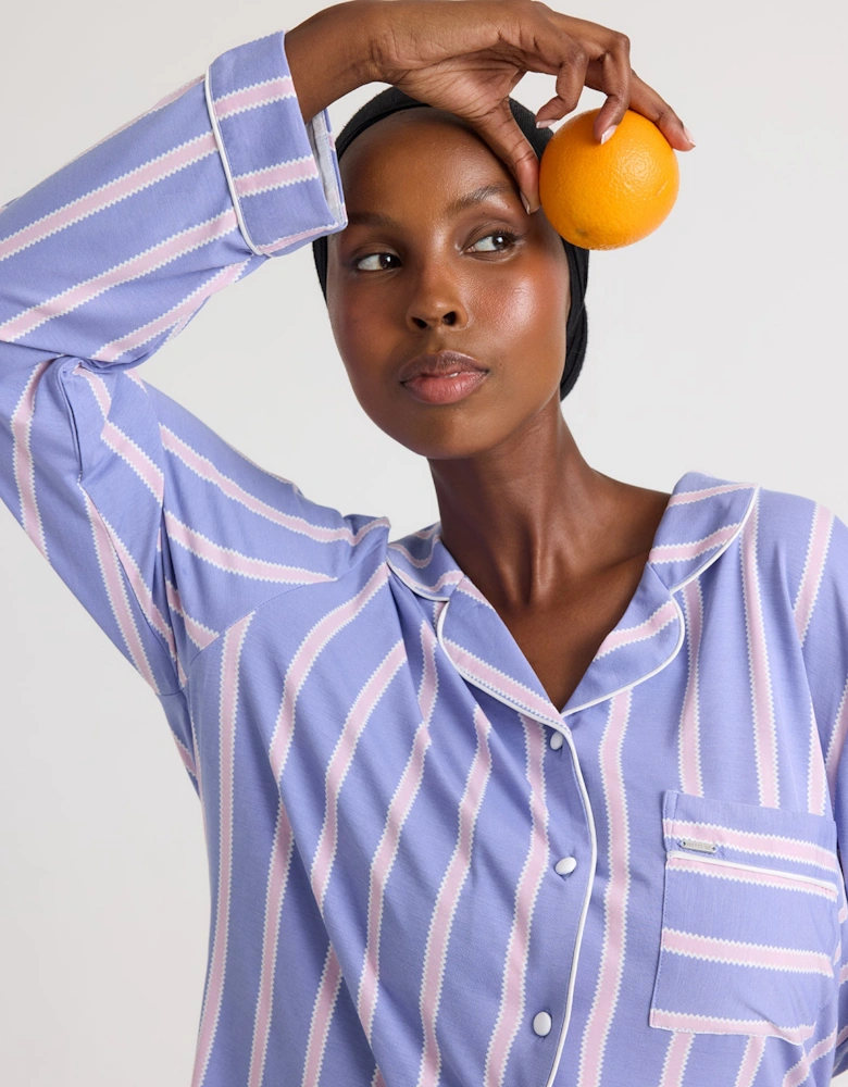 Bamboo Pyjama Set in Heather Stripe