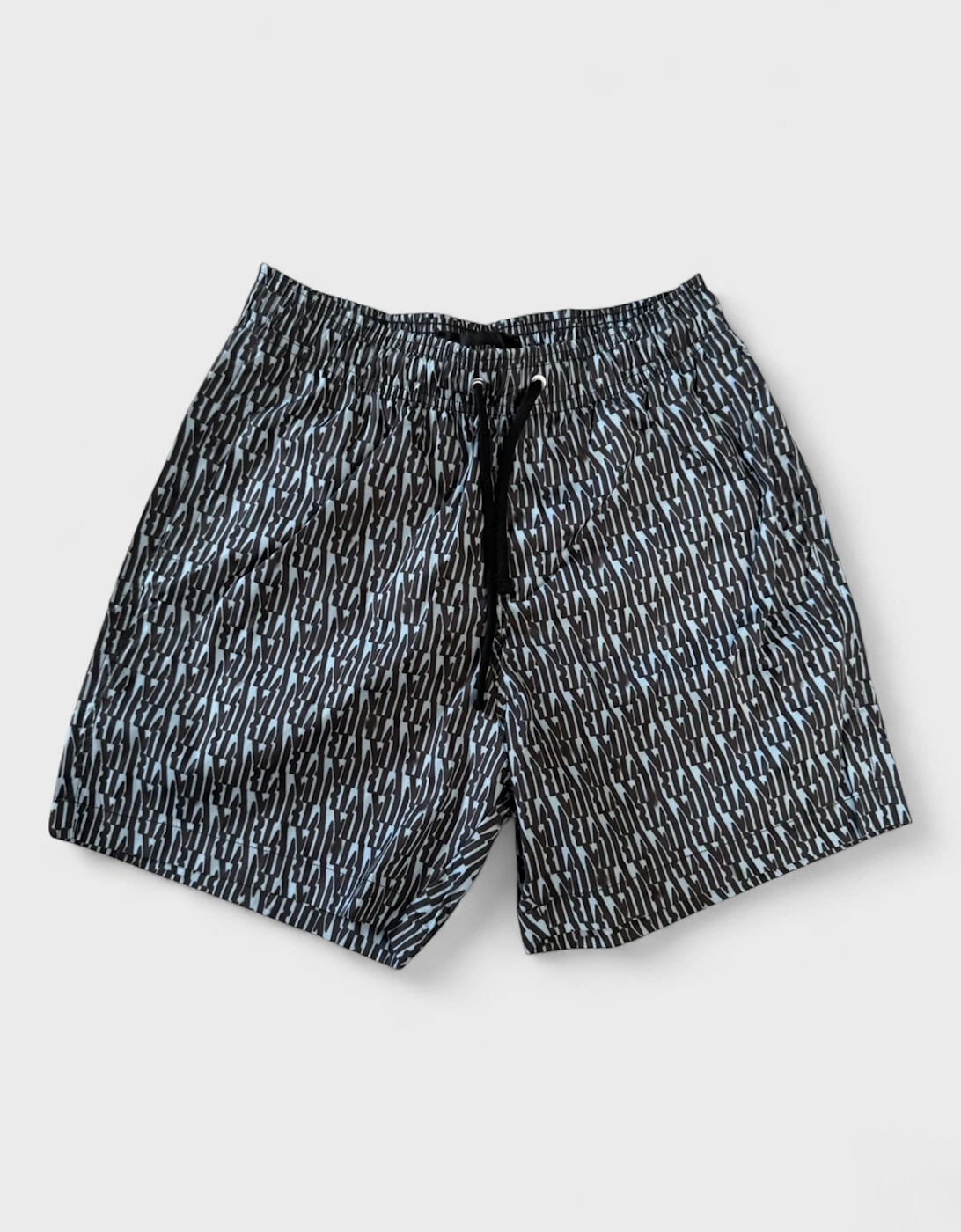 Men's Amiri All Over Print Swimtrunk Dusty Blue - Size: 33/32/32