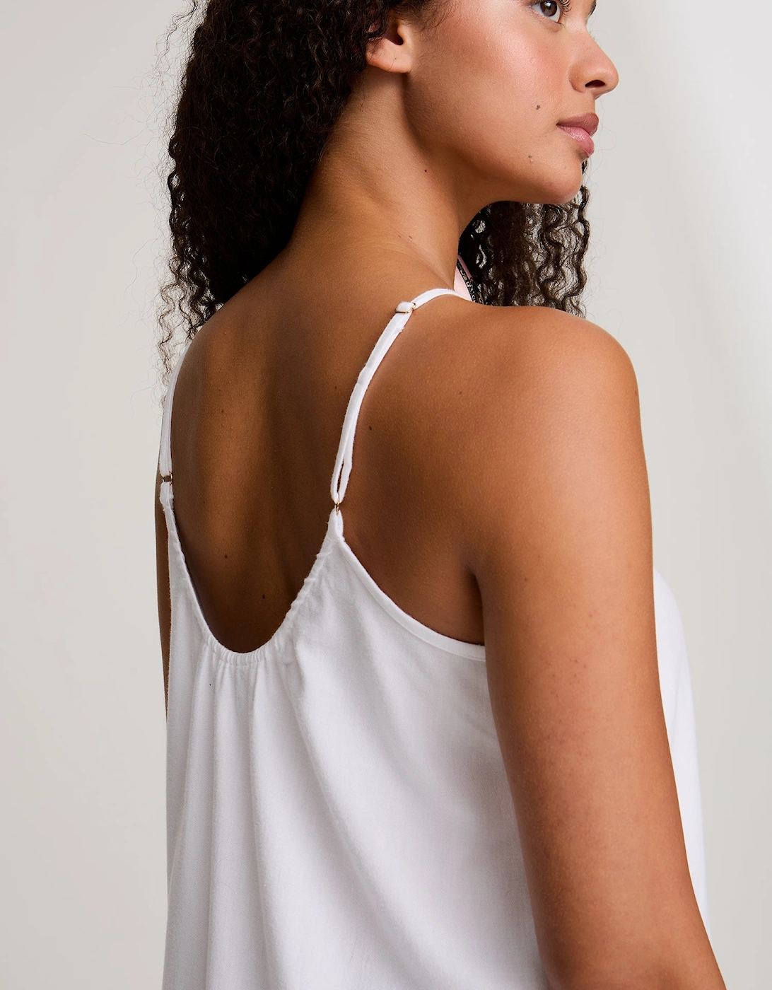 Cotton Modal Swing Chemise in White