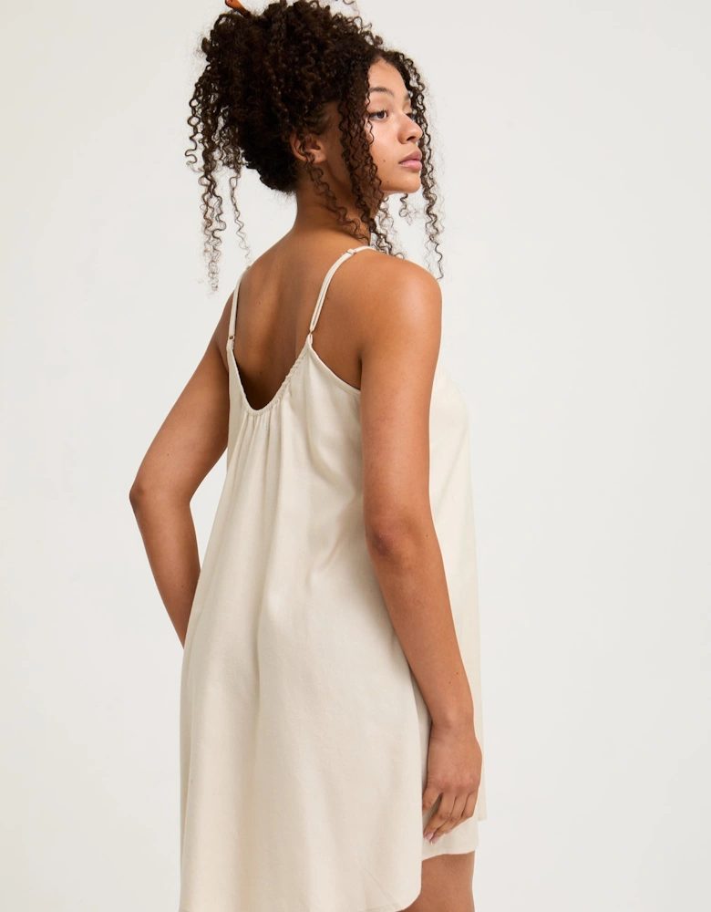Cotton Modal Swing Chemise in Natural