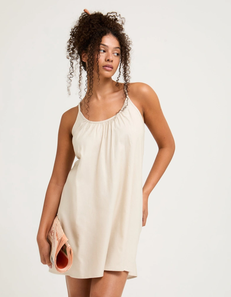 Cotton Modal Swing Chemise in Natural