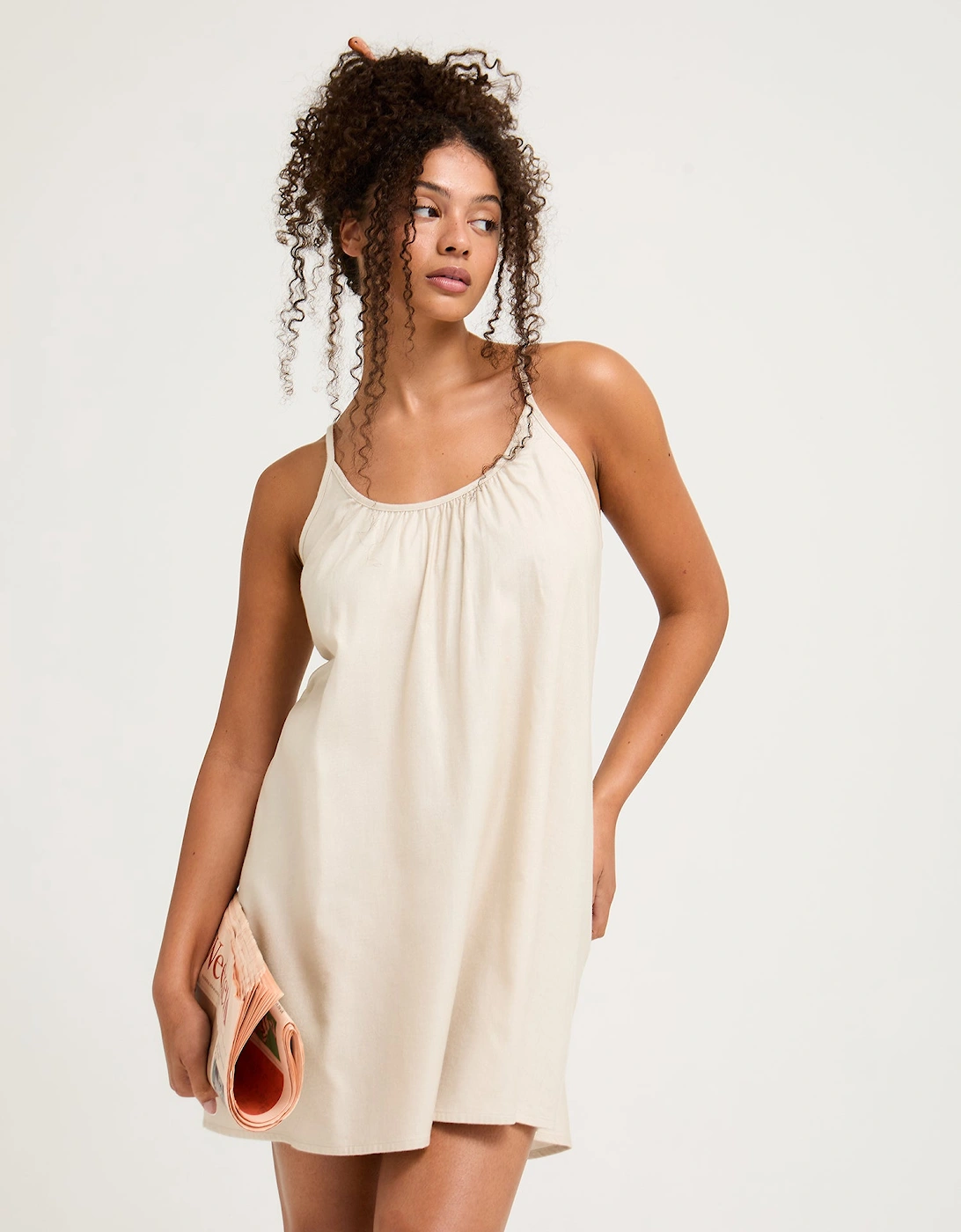 Cotton Modal Swing Chemise in Natural, 6 of 5