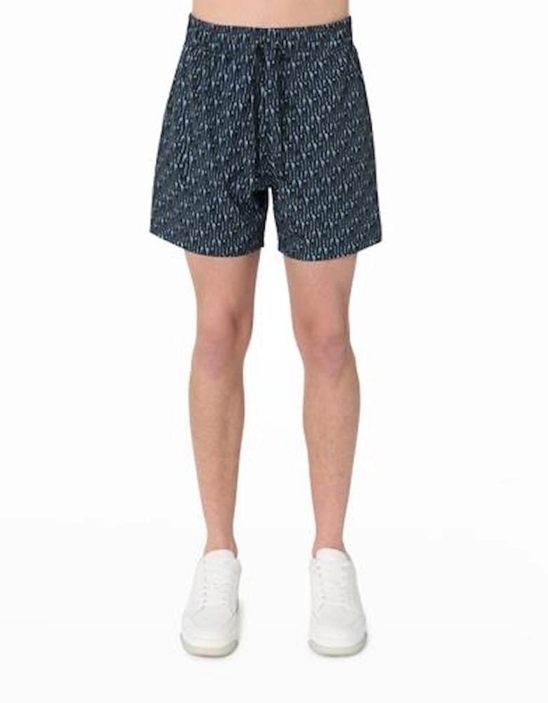 All Over Print Swimtrunk Dusty Blue