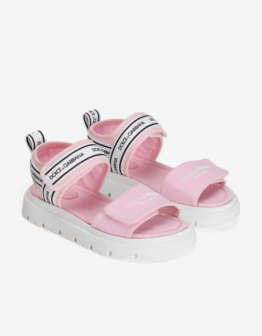 Girls Lycra Velco Strap Sandals in Pink