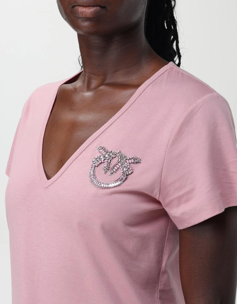 Embellished VNeck Tee