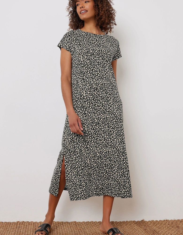 Animal Print Midi Dress
