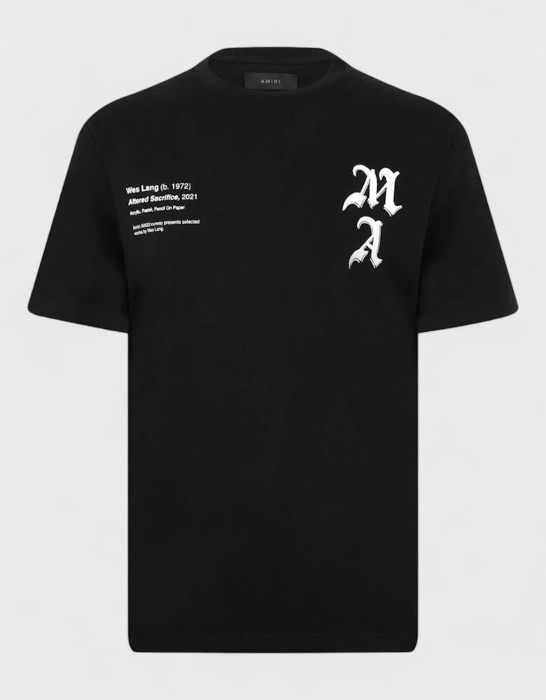 Wes Lang Checker Skull T Shirt Black