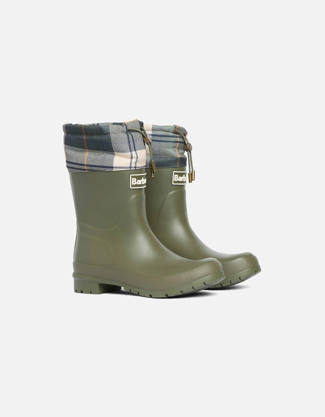 Mowbray Womens Mid Wellies - Olive/Ancient Tartan, 3 of 2