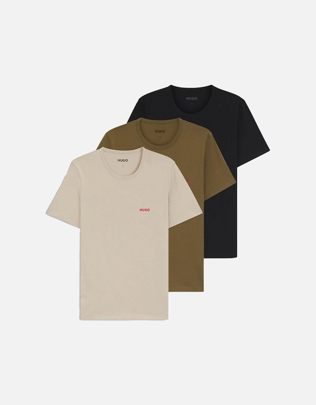 HUGO 3-Pack T-Shirts, Browns, 2 of 1