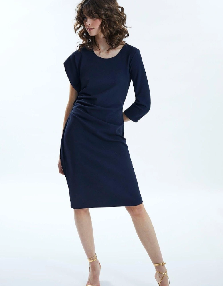 Side Ruched Asymmetrical Dress