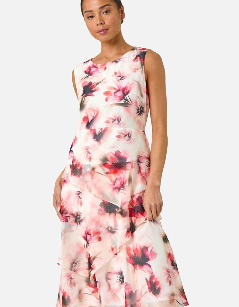 Petite Floral Overlay Dress