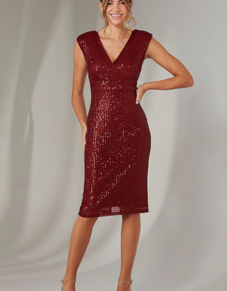 Bennett Sequin Bodycon Midi Dress