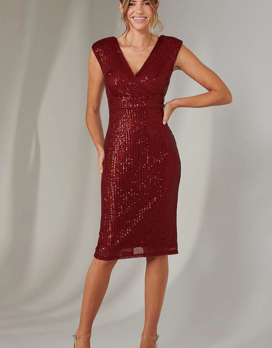 Bennett Sequin Bodycon Midi Dress, 2 of 1