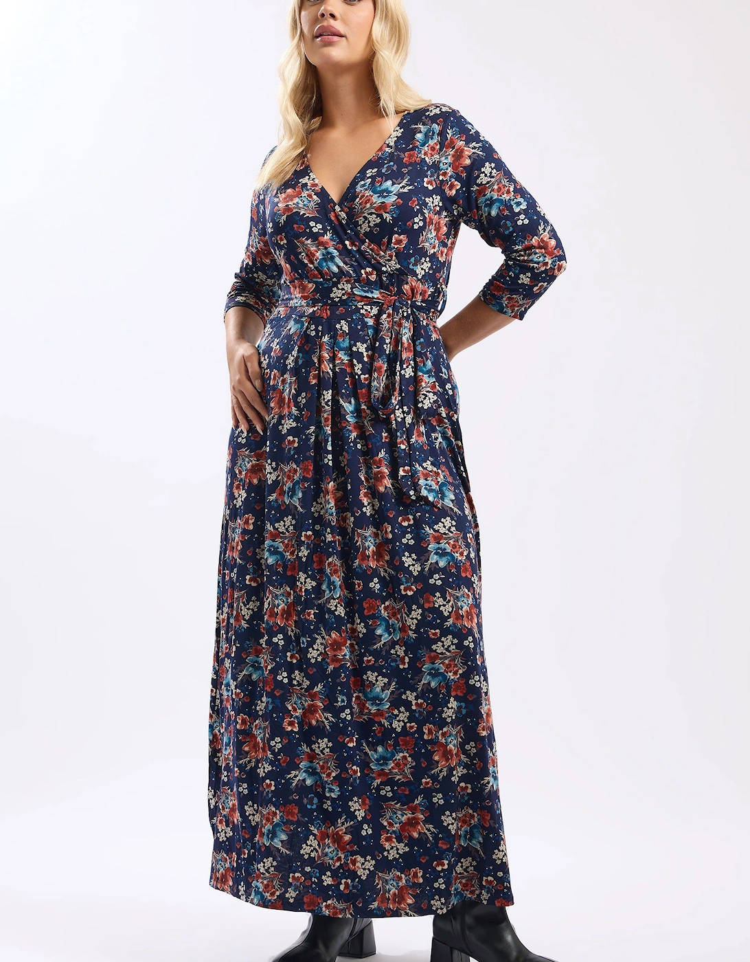 Floral Wrap Dress, 2 of 1