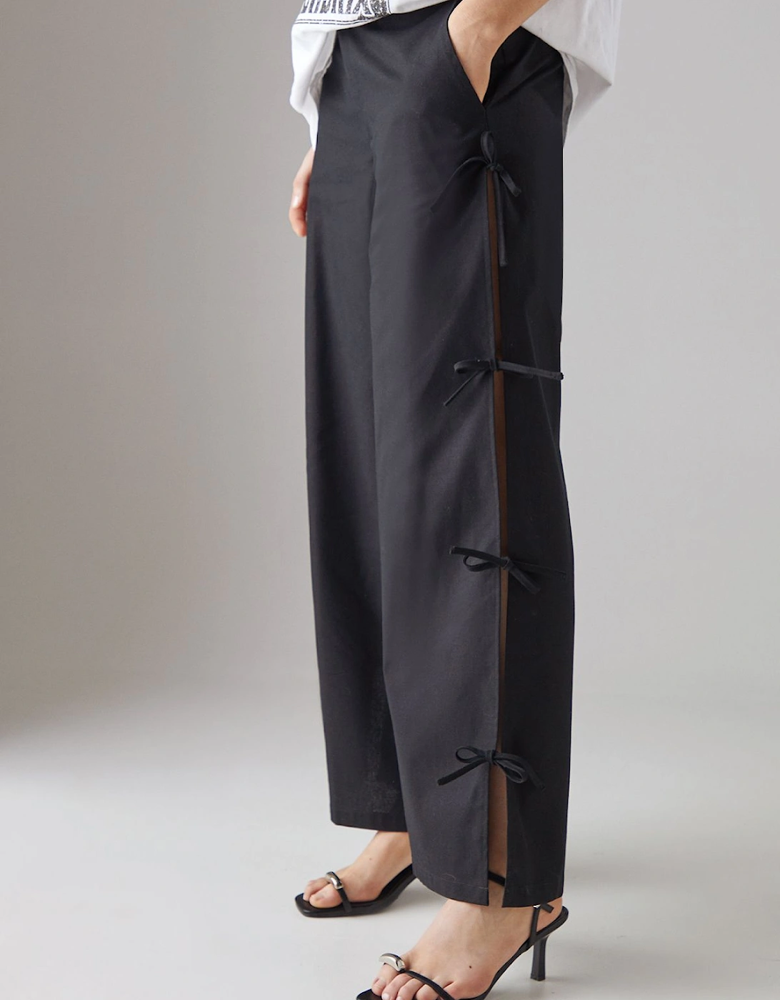 Tie Side Wide Leg Trousers, 2 of 1