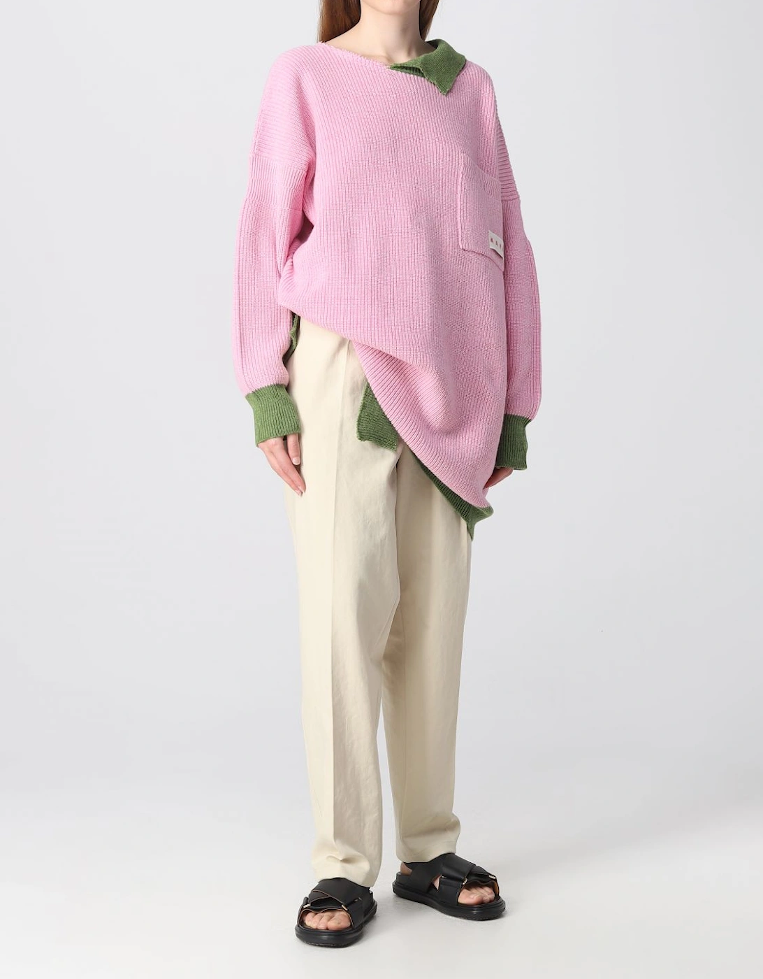 RibKnit Wool Blend Sweater Dress