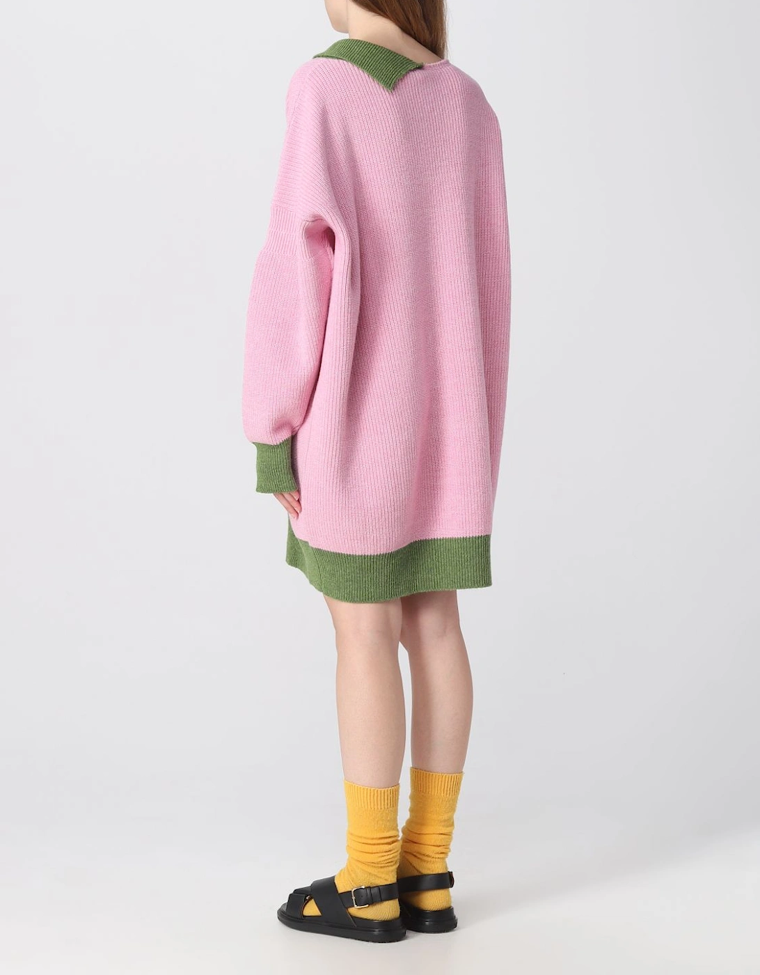 RibKnit Wool Blend Sweater Dress