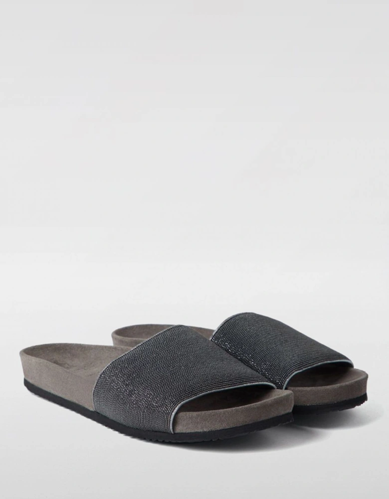 Beaded Slide Sandals