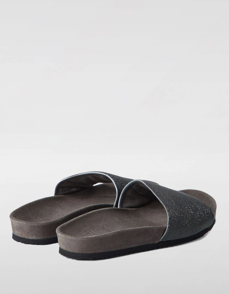 Beaded Slide Sandals